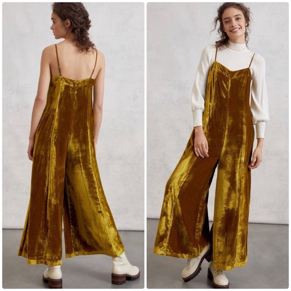 NWT ANTHROPOLOGIE ANDROMEDA VELVET JUMPSUIT - Picture 7 of 7
